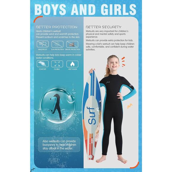 Hevto Wetsuits Kids and Youth 12X - Picture 4 of 4